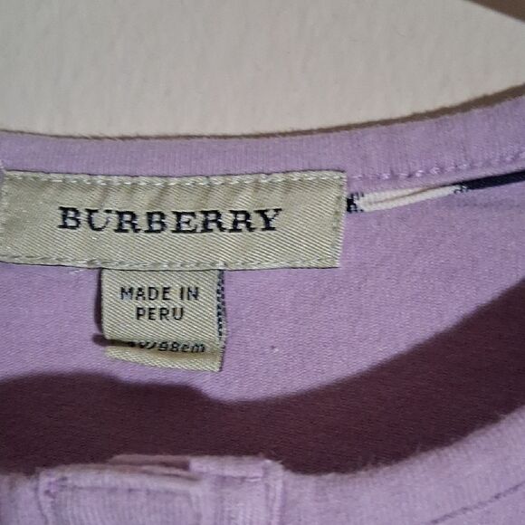 Burberry Kids Lavender Ruffle Long Sleeve Tee Size 3T - Picture 8 of 10